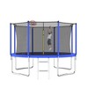 14/12/8FT Outdoor Trampoline Jumping Recreational Trampolines W/Safety Net, Ladder & Basketball Hoop for Kids & Adults - ModernLuxe - 2 of 4