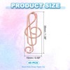 Unique Bargains Home Office Supplies Metal Music Note Shape Funny Decorative Planner Clips Paper Clip 40 Pcs - 2 of 4