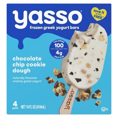 Yasso Greek Yogurt - Chocolate Chip Cookie Dough Bars - 4pk/14 fl oz: Fat Free