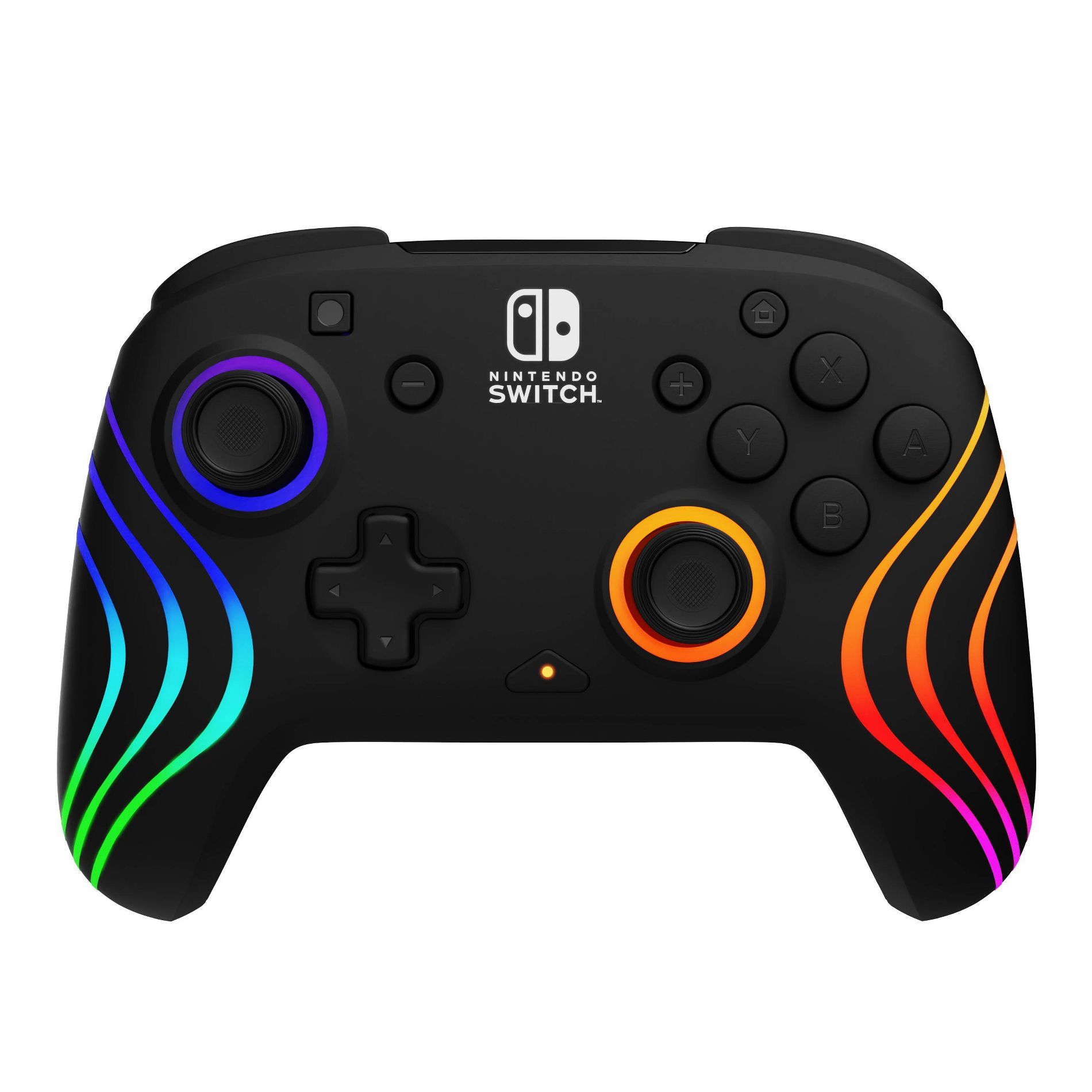 PDP Afterglow Wave Wireless Controller with Motion for Nintendo Switch - Black: Ergonomic Bluetooth Gamepad, Rechargeable Battery