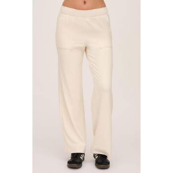 Yogalicious - Women's Lux Side Pocket Straight Leg Pant - Gardenia