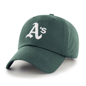MLB Oakland Athletics Clean Up Hat: Adjustable Cotton Baseball Cap, Team Logo Design - 1 of 2
