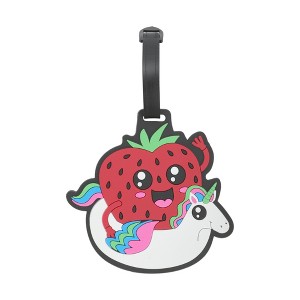 Unique Bargains Strawberry Luggage Tag Red White 1 Pc - 1 of 4