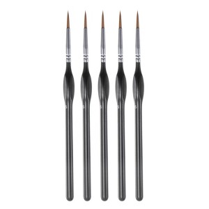 Unique Bargains Detail Nylon Hair Miniature Painting Brush 5 Pcs - 1 of 4