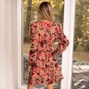 Women's Long Sleeve Elastic Waist Ditsy Floral Dress - Cupshe - 4 of 4