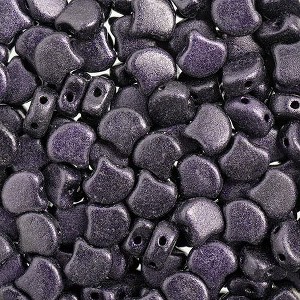 John Bead Matubo 50g Czech Glass 7.5mm Jet/ Metallic Suede Dark Purple #23980-79022 Gingko Leaf Beads for DIY Jewelry Necklace Bracelets Making - 1 of 2