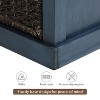 NicBex Rustic 43.7" Storage Bench with 3 Removable Wicker Baskets,Entryway Shoe Bench with Cushion,Farmhouse Entryway Bench for Living Room - 4 of 4