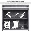 SKRAN Outdoor 39" Potting Bench Table, Rustic Garden Wood Workstation Storage Cabinet Garden Shed with 2-Tier Shelves and Side Hook, Grey - 4 of 4
