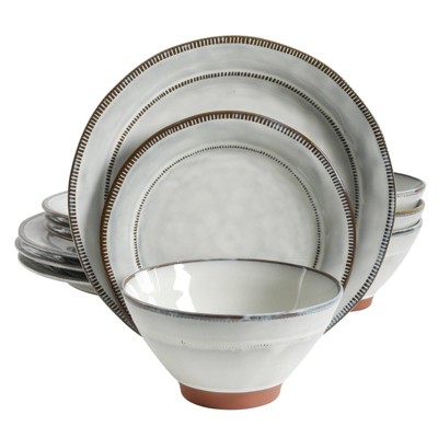 Gibson Eliite 12pc Terracotta Terranea Dinnerware Set