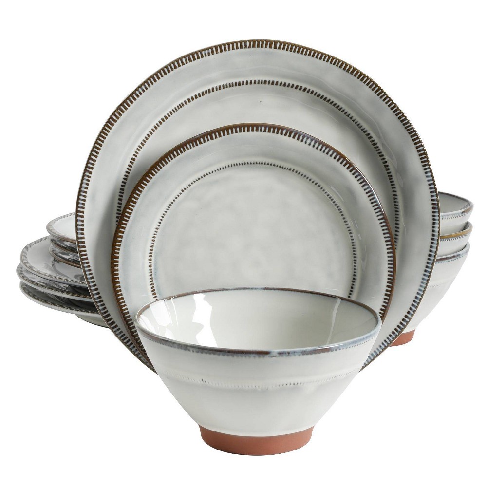 Photos - Other kitchen utensils Gibson Eliite 12pc Terracotta Terranea Dinnerware Set