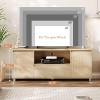 Rattan TV Stand for Up to 70" TVs, Entertainment Center with Adjustable Shelf - 2 of 4