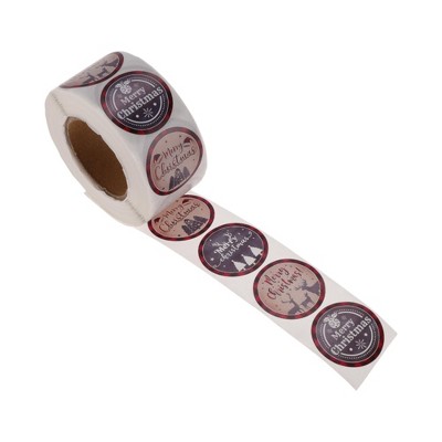 Unique Bargains Christmas Stickers for Ceramic Glass Metal Paper Plastic Peel Trees & Reindeer Matte Paper Dark Gray Light Coffee Color 1Pcs