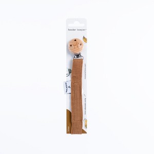 Moss and Fawn Linen Pacifier Clip - 1 of 3
