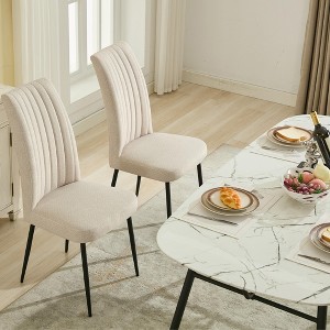 GDFStudio Fallon Contemporary Velvet Upholstered Dining Chairs (Set of 2) - 1 of 4