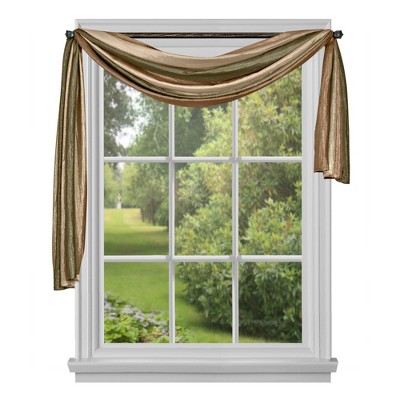 GoodGram Ombre Crushed Satin Sheer Single Window Curtains & Valances