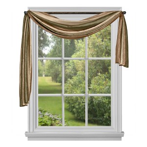 GoodGram Ombre Crushed Satin Sheer Single Window Curtains & Valances - 1 of 4