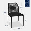 Best Choice Products Set of 2 Indoor/Outdoor Aluminum Woven Side Dining Chairs w/ All-Weather Rope - 2 of 4