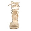 Allegra K Women's Open Toe Crisscross Block Heeled Lace Up Sandals - 2 of 4