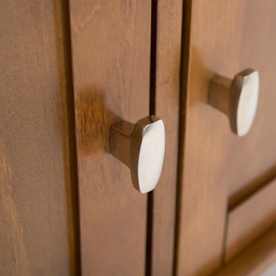 Rustic Distressed Gray 44" Solid Hardwood Storage Bench with Armrests