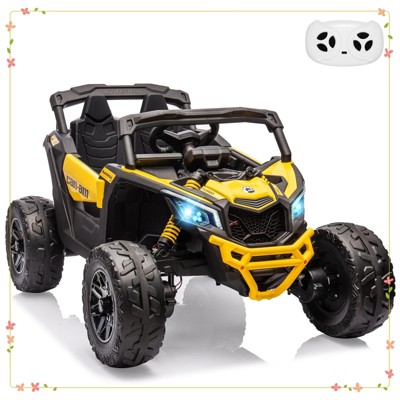 Kids Ride On Car, Licensed Can-Am 12V Ride On UTV w/Dual Motors, Remote Control & All-Terrain Tires