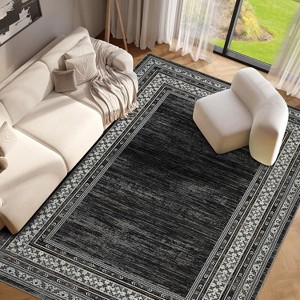 Acekool 5x7 Washable Rug – Modern Non-Slip Carpet for Living Room & Bedroom, Ultra-Thin Indoor Floor Mat - 1 of 4