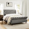 Deirdre Upholstered High-end beds  Lighted Sleigh Platform Bed with Headboard and Footboard | ARTFUL LIVING DESIGN - 3 of 4