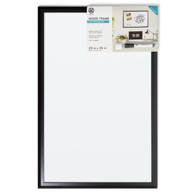 Photo 1 of U Brands Magnetic Dry Erase Board Black Wood Frame with Marker -  23"x35"