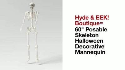 60” lit posable skeleton halloween manneguin deals