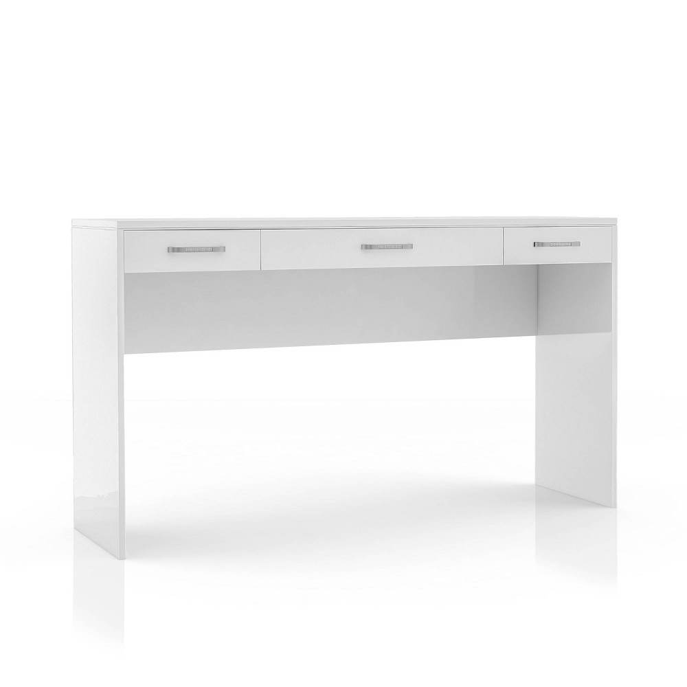 Photos - Other Furniture Grayde 3 Drawer Vanity Table Luminous White - miBasics