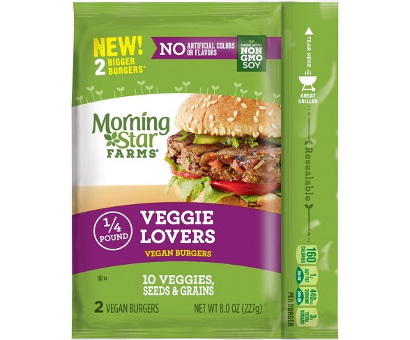 Morningstar Farms Vegan Frozen Veggie Lovers Burger - 8oz