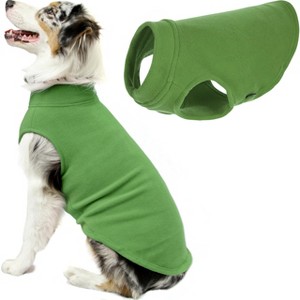 Gooby Stretch Fleece Vest, Pullover Fleece Vest Jacket Sweater for Dogs, Grass Green, 4X - 1 of 2