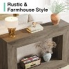 HDZNVF 47in Farmhouse Console Table with Storage Narrow Rustic Entryway Table with Open Shelf - 4 of 4