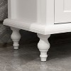 Famapy Media Console with Glass Doors Drawer Storage for Living Room TV Stand - 3 of 4