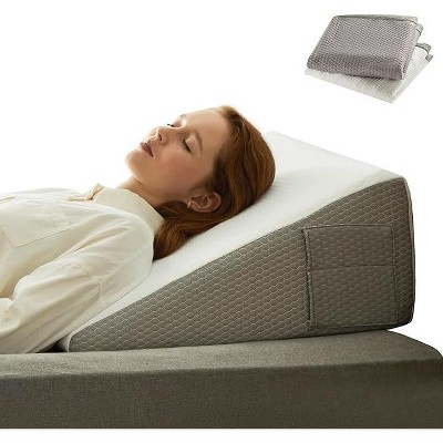 BAFODE Wedge Pillow for Sleeping, Elevated Support Bed Wedge Pillow, Breathable Triangle Pillow Wedge Post Surgery with Washable Covers