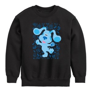 Boys' - Blue's Clues & You! - Blue Waves Hello Graphic Long Sleeve Fleece Sweatshirt - 1 of 3