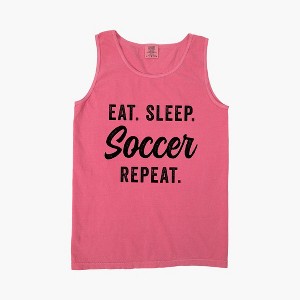 Simply Sage Market Women's Eat Sleep Soccer Repeat Racerback Tank - 1 of 2