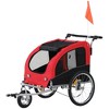 Aosom Dog Bike Trailer 2-In-1 Pet Stroller with Canopy and Storage Pockets - 4 of 4
