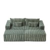 NicBex Couches for Living Room Loveseat with Ottomans Corduroy Fabric Modular Sectional Sofa Comfy Deep Plush Couch with Ottomans and 2 Pillows - 2 of 4