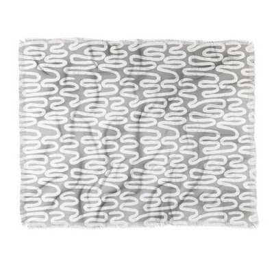 Holli Zollinger Ceres Ani Grey Woven Throw Blanket - Deny Designs
