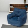 ROOMTEC Bean Bag Chair, Velvet Tufted Foam Accent Lazy Sofa Chair Floor Couch Chair - 2 of 4