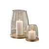 TAG Pebble Clear Glass Hurricane Pillar Candle Holder Large 8.0L x 8.0W x 10.8H Inches - 3 of 3
