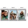 Americanflat Hinged 3 Photo Frame in Nickel Color MDF - Desk Photo Frame for 4X6" Photos - Tri Folding Picture Frame For Desk - 4 of 4