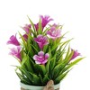 Unique Bargains Artificial Plants Spring Grass with Lily Blossoms Plastic 3.07"x3.07"x7.48" 1 Pc - 4 of 4
