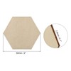 Unique Bargains DIY Craft Wood Burning Hexagon Painting Wood Slices 100 Pcs - 2 of 4