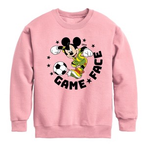 Boys' - Disney - Game Face Soccer Graphic Long Sleeve Fleece Sweatshirt - 1 of 4