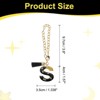 Unique Bargains Resin Lightweight Decorative Tassel Keychain Handle Charm Black with Gold Foil 1 Pc - 2 of 4