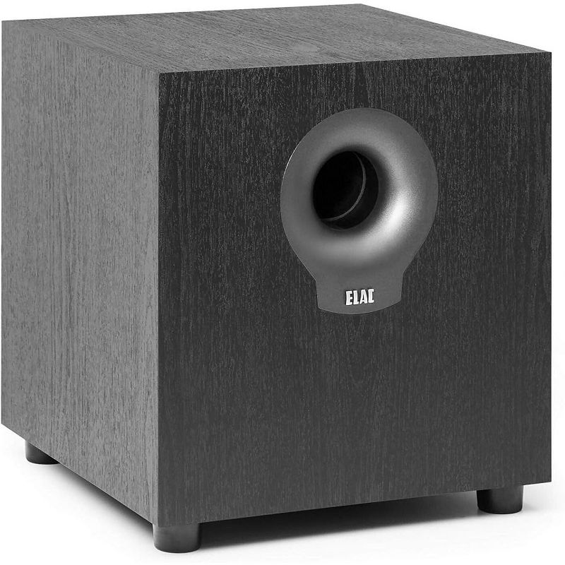 ELAC Debut 2.0 DS102-BK 10" 200 Watt Powered Subwoofer with MDF Cabinets for Home Theater and Stereo System, Black, 1 of 4