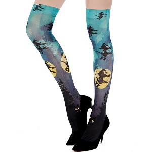 BABYYER Women's 2 Pairs Thigh High Stockings, Breathable and Good Elasticity for Halloween, Cosplay, Party and Festival - 1 of 4