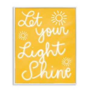 Stupell Industries Let Your Light Shine Yellow Phrase, 11" x 14" - 1 of 4