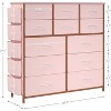 Garvee Stylish Storage Dresser - Tall Unit with 12 Drawers, Featuring 5 Gray Fabric Bins, Sturdy Metal Frame - 3 of 4